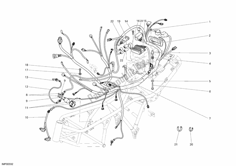 All parts for the Wiring Harness of the Ducati Sportclassic Sport 1000 USA 2008